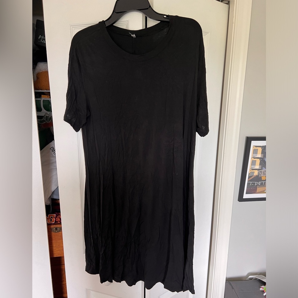 Black t-shirt dress